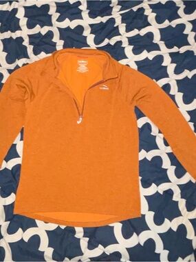 L.L.Bean Men's Slightly Fitted Quarter-Zip Pullover in Orange